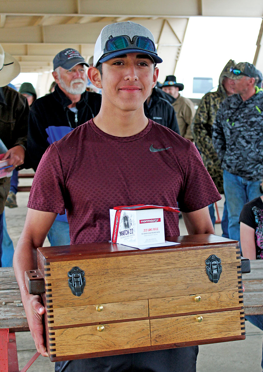 Javyn Cruz, High Junior, won a Harold Forcum shooting box and other goodies.